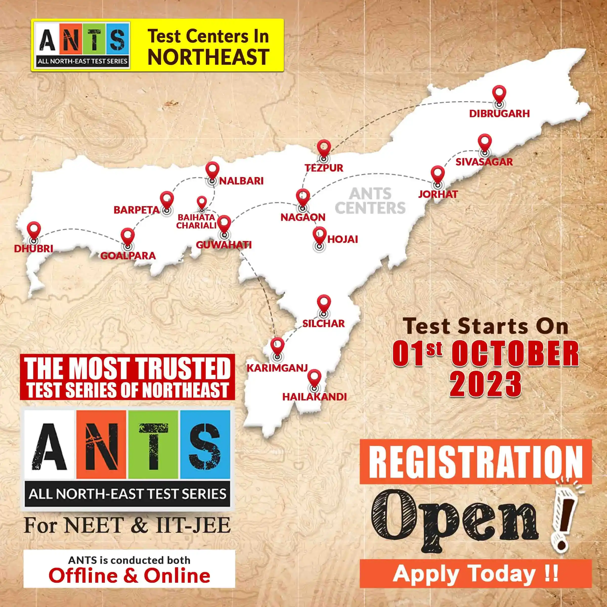All Northeast Test Series for JEE and NEET 2023 aspirants